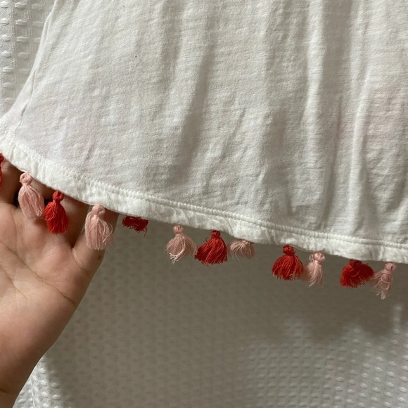 NWOT LOFT Beach Tasseled Wrap Back Tank - Picture 3 of 5